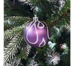 Shiny and Matte Purple & Silver Christmas Baubles (9 Pack