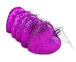 Glitter Heart-Shaped Christmas Tree Decorations by Christmas Concepts® (8 Pack)