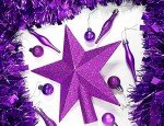 Purple Glitter Star Tree Topper for Christmas by Christmas Concepts®