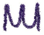 Dark Purple & Silver Tinsel Christmas Decoration (4m)