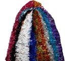 Dark Purple & Silver Tinsel Christmas Decoration (4m)