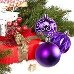 Purple Shatterproof Christmas Baubles (Pack of 100)