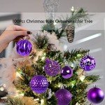 Purple Shatterproof Christmas Baubles (Pack of 100)