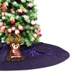 Sparkling Purple Christmas Tree Skirt