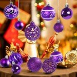 Purple Shatterproof Christmas Baubles (Pack of 100)