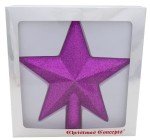 Purple Glitter Star Tree Topper for Christmas by Christmas Concepts®
