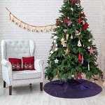 Sparkling Purple Christmas Tree Skirt