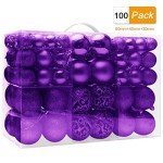 Purple Christmas Baubles (Set of 100)