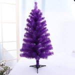 3ft Purple Christmas Tree with Stand for Decor