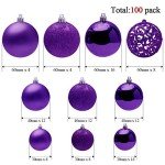 Purple Christmas Baubles (Set of 100)
