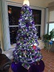 Sparkling Purple Christmas Tree Skirt