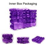 Purple Christmas Baubles (Set of 100)