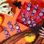 Purple Peppermint Candy Ornaments for Christmas (Pack of 12)