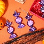 Purple Peppermint Candy Ornaments for Christmas (Pack of 12)