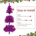 6ft Artificial Purple Christmas Tree
