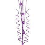 Purple Glitter Berry Stems for Christmas Decor
