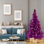 6ft Artificial Purple Christmas Tree