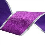 Purple Glitter Christmas Ribbon for Crafts and Gifts