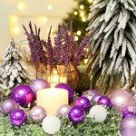 Shatterproof Purple Christmas Ornaments (Set of 87)