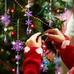 Purple Crystal Christmas Tree Decoration Set (26 Pieces)