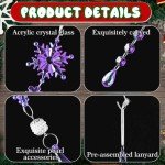 Purple Crystal Christmas Tree Decoration Set (26 Pieces)