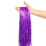 Purple Icicle Tinsel for Christmas Decor