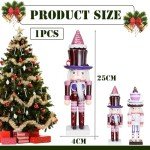 Purple Wooden Nutcracker Soldier (25cm)