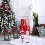 Purple Wooden Nutcracker Soldier (25cm)