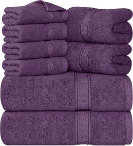 Plum 8-Piece Hotel Quality Towel Set