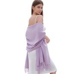 RIIQIICHY Lilac Pashmina Shawl