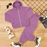 A2Z Lilac Tracksuit Set for Kids - Hoodie & Joggers