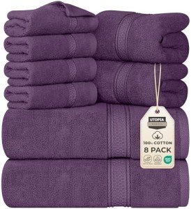 Plum 8-Piece Hotel Quality Towel Set