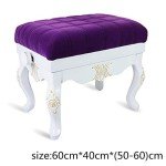 Purple Wooden Piano Stool with Ergonomic Design