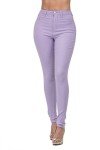 Purple High Waisted Stretch Distressed Skinny Jeans