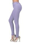 Purple High Waisted Stretch Distressed Skinny Jeans