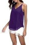 Purple V-Neck Spaghetti Strap Cami Top for Women