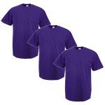 FRUIT OF THE LOOM Men's Purple Tee 3-Pack