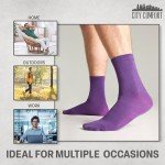 CityComfort Men's Purple Calf Socks Multipack