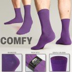 CityComfort Men's Purple Calf Socks Multipack