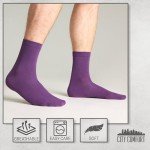 CityComfort Men's Purple Calf Socks Multipack