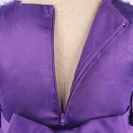 Purple Princess Dress with Flower Bow for Girls