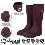 LAKELAND Women's Purple Neoprene Insulated Wellington Boots