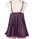 SCICENT Purple Lace Babydoll Lingerie Nightdress for Women
