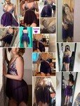 AVIDLOVE Plus Size Purple Lace Babydoll Lingerie