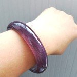 Purple Jadeite Bracelet with Box and Certificate