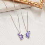 Purple Friendship Necklaces for Best Friends - Gift Set