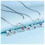Amethyst Heart Pendant Necklace and Earrings Set