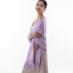 RIIQIICHY Lilac Pashmina Shawl