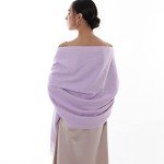 RIIQIICHY Lilac Pashmina Shawl
