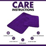 Purple Ultra Plush Bathroom Mats Set of 2